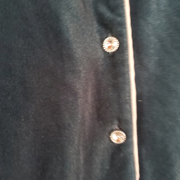 I.N.C. International Concepts 2-Pc Velvet Shawl-Collar Pajama Set Teal Intimates - Picture 3 of 15